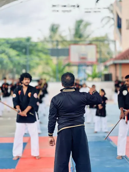 An instructor directs the class during the National Samurai Championship, hosted on our versatile court.