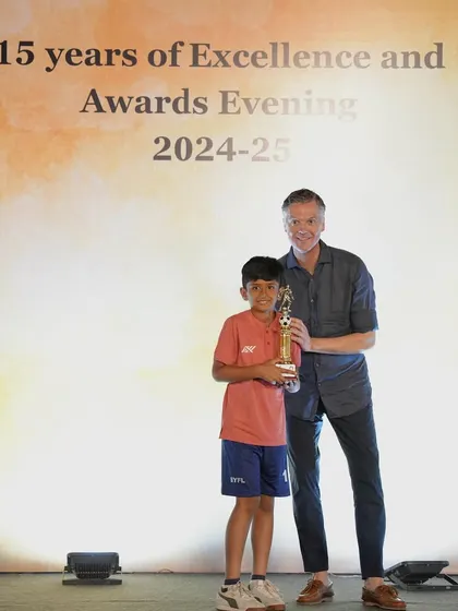 Another Best Player award voted by teammates, this time for Avanth from our U9 squad. Teamwork and respect are values we cherish.