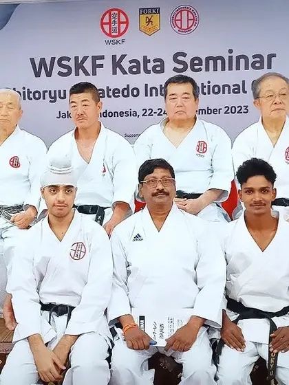 A proud moment, sitting with my master and other senior martial artists in front of the Japanese Grandmasters at the WSKF Kata Seminar.