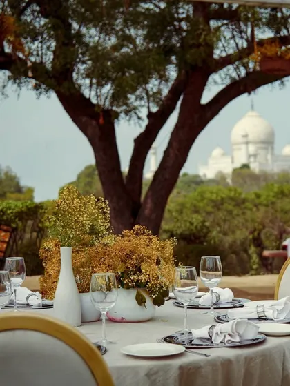 A corporate lunch with an unparalleled view of the Taj Mahal in Agra. We specialise in creating exceptional dining experiences in India's most iconic locations.