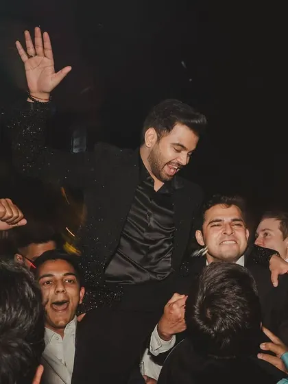 There was no going home on this night. The groom and his crew served some wild, unstoppable energy on the dance floor.