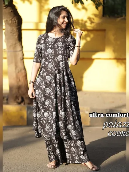 Summer vibes only in these ultra-comfortable black and white floral palazzo co-ords. They are breezy, chic, and oh-so-comfy.
