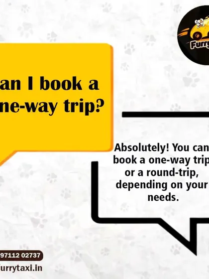 I get this question a lot. Yes, you can absolutely book a one-way trip or a round-trip depending on your needs, whether it's for a vet visit, grooming, or relocation.