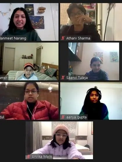 A glimpse into a special poetry workshop celebrating seven years of Sailing Leaf. It was a joy to see these children thinking deeply, building connections, and finding their voices through the gentle and generous guidance of a guest facilitator.
