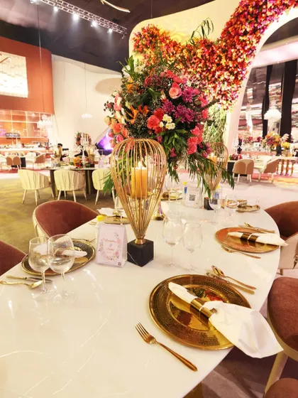 A table setting is the prelude to the culinary symphony. We design each tablescape with an eye for elegance, using gold accents, fine china, and lush florals to create a canvas of distinction for the feast that will follow.