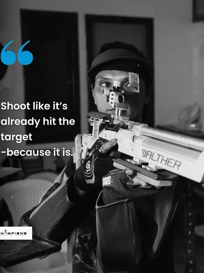 Shoot like it's already hit the target, because in your mind, it has. This is the power of visualization and confidence that we instill in our champions.
