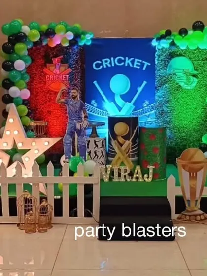 A vibrant, colorful shot of the cricket party stage, showing how the lighting brings the entire scene to life.
