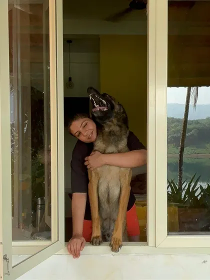 This is our window of joy. These photos capture the simple, everyday moments of connection I share with Floyd. It's in these quiet times, with a simple kiss or a hug, that our bond grows strongest.