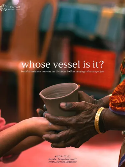 Another powerful image from the "Whose vessel is it?" exhibition, a ceramics and glass design project by one of our talented students.