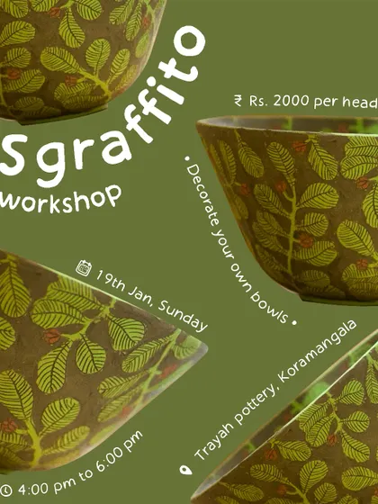Our Sgraffito bowl workshop is back! We'll provide everything you need to carve and decorate your own unique bowl.