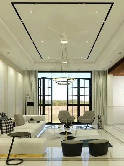 This angle captures the large, openable windows that flood the living room with natural light, a key feature of our modern designs.