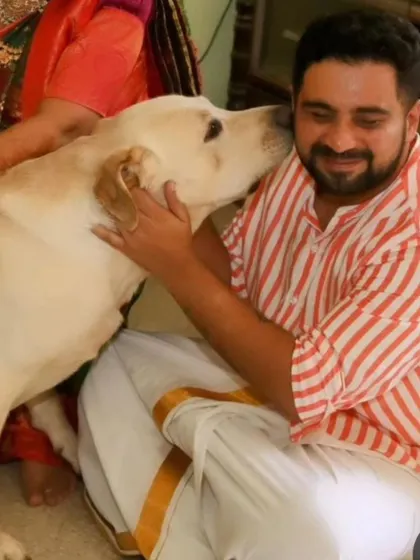 A moment of pure love between Ani and one of our rescued dogs. This is the connection that fuels our passion.
