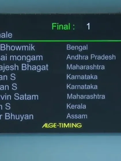 The results board showing the 1-2 finish for our twin champions, Dhakshan and Dharshan.