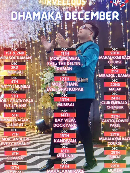 The "Dhamaka December" schedule is here! A month full of hustle, travel, and electrifying events.