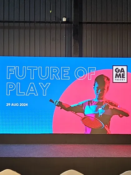 The stage is set for the "Future of Play." This image captures the excitement and anticipation of our GOAT Vision launch event.