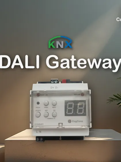 The KNX DALI Gateway is a specialized component that allows our system to communicate with and control sophisticated DALI lighting fixtures. This is essential for large-scale commercial projects or high-end residential homes with advanced architectural lighting designs.