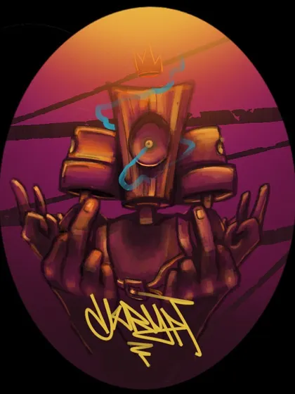 A digital illustration with a simple message: 'Fuck Bad Vibes'. This is the kind of energy I put into my art.