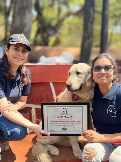 Even after seven years with my dog Vanilla, we started a new journey together at the International Advanced Scent Detection Course. It showed me what an amazing working dog she can be and reminded me to always believe in my dog's potential.