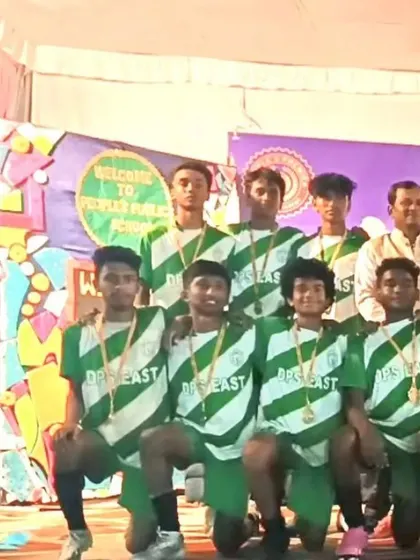 The victorious DPS East team, featuring six of our academy players, after being crowned CBSE National Champions.