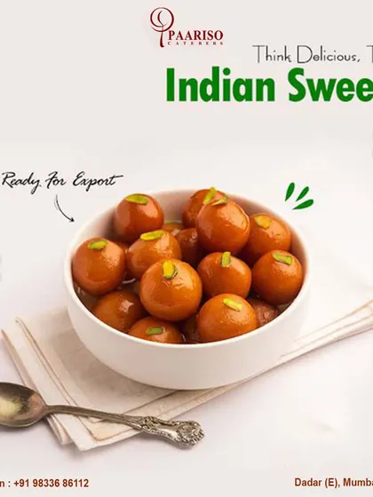 Our Gulab Jamuns are soft, spongy, and soaked in a light sugar syrup. These classic Indian sweets are a perfect end to any meal and are available for all our catering events.