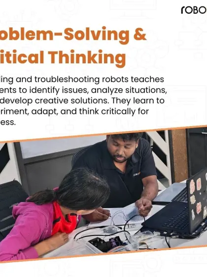 An instructor helps a student troubleshoot a coding problem. This critical thinking and problem-solving cycle is where the most valuable learning happens.
