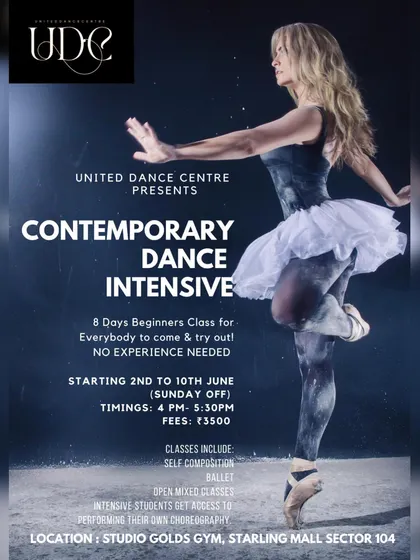 Thinking of trying something new? Our Contemporary Dance Intensive is perfect for absolute beginners. This poster gives you all the details for our 8-day course designed to introduce you to the fundamentals of contemporary movement and ballet.