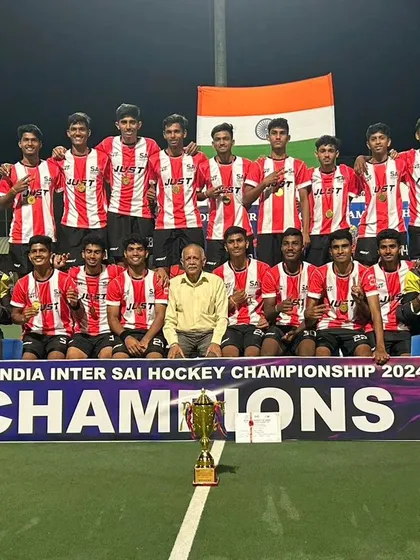 This is what we work for. My SAI STC Bangalore team, crowned champions at the All India Inter SAI Hockey Championship. This victory was earned through relentless hard work and dedication.