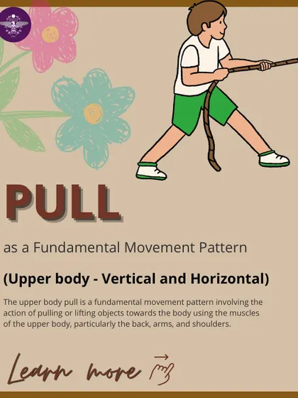 The 'pull' is a fundamental movement for upper body strength, used in everything from tug-of-war to pull-ups. We teach this in various ways to build a robust back, arms, and shoulders, enhancing overall athleticism.