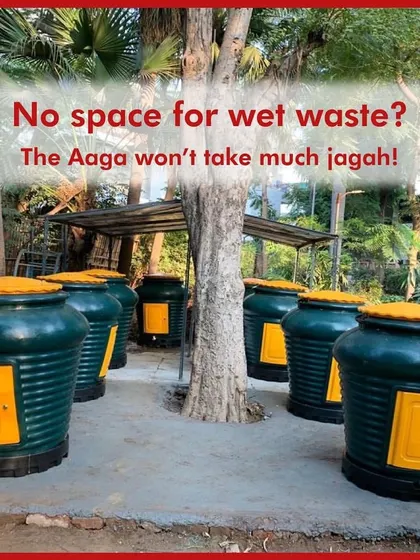 Our Aaga composters are designed to fit seamlessly into community spaces. Whether it's a designated garden area, a basement, or a terrace, we help you find the perfect spot to start turning your community's waste into wealth.