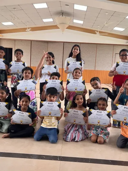 A large group photo of our summer camp students. It was a camp filled with learning, fun, and new friendships.