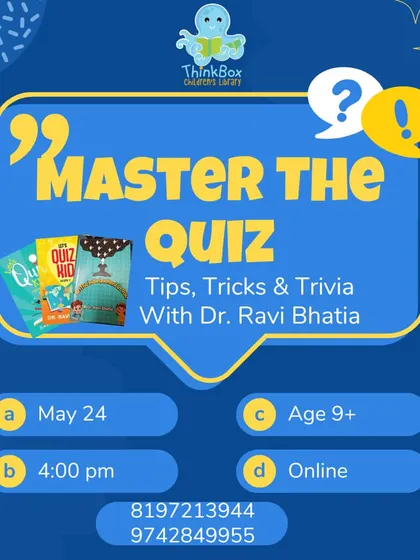 We host online sessions with experts like Dr. Ravi Bhatia, a veteran quizzer, who shares tips and tricks with budding quizzers.
