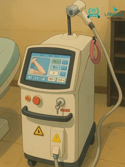 Like the gentle magic of Studio Ghibli's art, our experiences are crafted to bring comfort, beauty, and a touch of wonder. This image shows our laser machine, a tool for transformation.