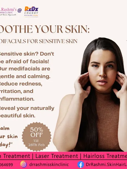 For those with sensitive skin, I offer gentle and calming Medifacials designed to reduce redness, irritation, and inflammation. These treatments soothe the skin and help reveal its natural, healthy state without causing stress.