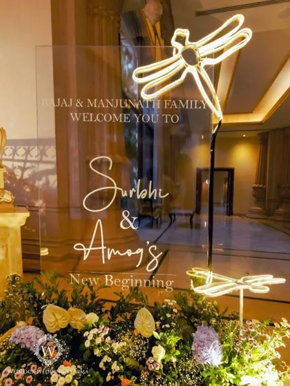 For this whimsical garden reception, we used glowing LED dragonflies and birds nestled among pastel floral arrangements. These unique lighting elements added a touch of magic and sophistication to the decor.