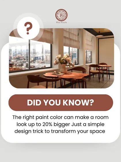 Did you know the right paint color can make a room look up to 20% bigger? A simple design trick to transform your space.