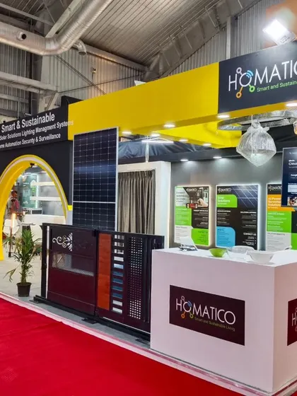 A duplicate image showing the full length of my exhibition booth, highlighting the breadth of my automation services.