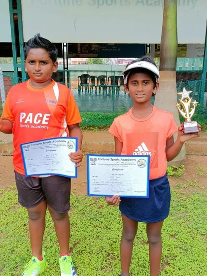 The winners of the Boys and Girls U10 singles events. Our tournaments cater to a wide range of age groups, starting from the very young.