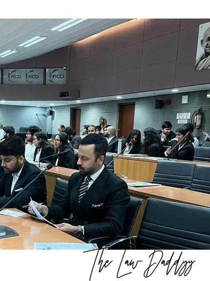 In session at the FICCI conference on Intellectual Property. Staying engaged with emerging legal fields like IPR for content creators is essential to providing comprehensive legal advice.