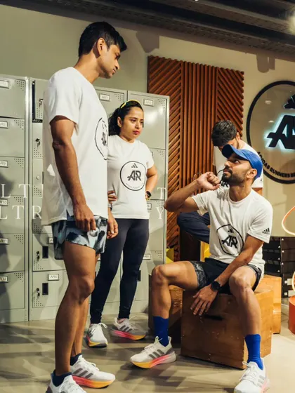Discussing strategy and sharing tips. I am always available to talk through training plans and goals with my runners.