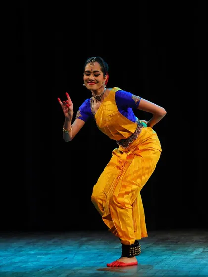 A playful and joyous expression from 'Maam Pahi', a piece that explores the works of Saint Poet Narayana Theertha. Dance is not just serious, it is also celebration.