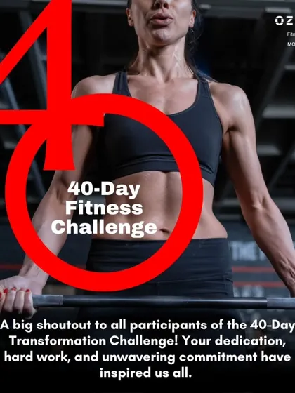 A powerful image representing our 40-Day Fitness Challenge. This is where members commit to an intensive period of training to kickstart their transformation.
