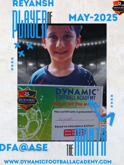 Reyansh, Player of the Month for May 2025.