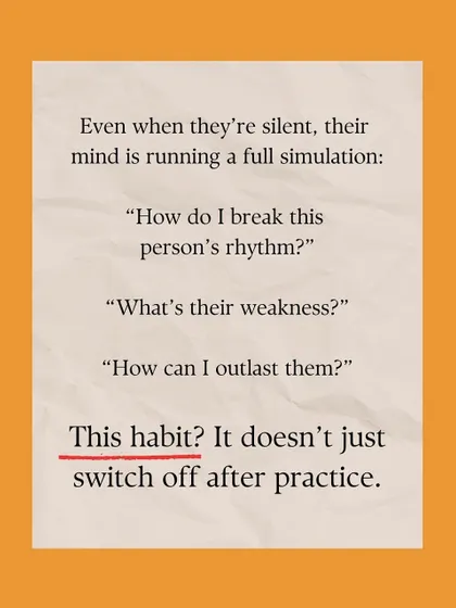 An athlete's mind is always working, running simulations to find weaknesses and break an opponent's rhythm. This strategic thinking is a habit we cultivate in all our players.