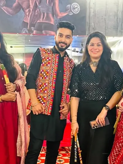 More happy faces from our Navratri Garba night. The vibrant colors and energy were incredible.