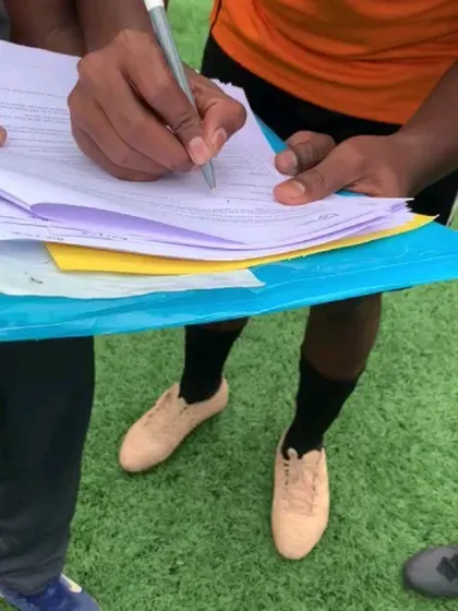 The official signing for our junior coach Stalin. He is a role model for our younger players, showing them what's possible.