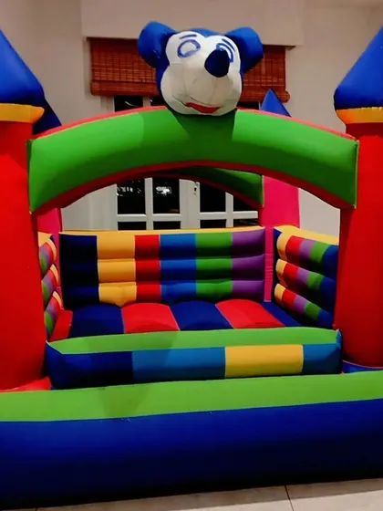 We can also provide entertainment like this colorful bouncy castle to keep the kids engaged and happy.