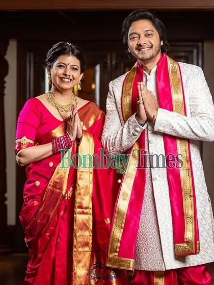 Styling Shreyas Talpade and his wife Deepti for their Ganesh Chaturthi feature in Bombay Times. I chose a traditional white and pink ethnic ensemble for him that complements the festive occasion.