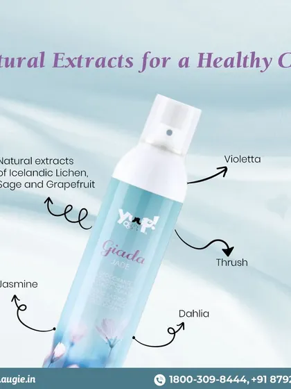 This Yuup! Jade Deodorant is full of natural extracts for a healthy coat. It contains Icelandic Lichen, Sage, and Grapefruit for their purifying benefits, along with a beautiful floral fragrance.
