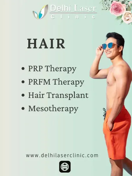 We offer a complete range of hair restoration services. This includes advanced non-surgical options like PRP and PRFM Therapy, nourishing Mesotherapy, and the permanent solution of Hair Transplant surgery.