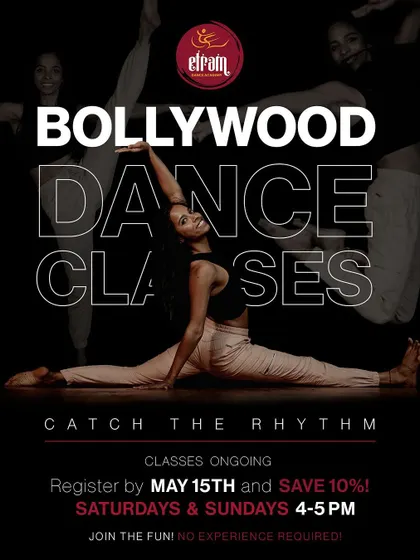 Ready to set the dance floor on fire? Our Bollywood classes are the perfect way to learn iconic moves and have a blast. Open to all levels, no experience needed.